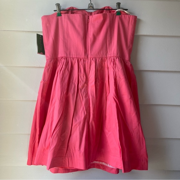 NWT Lily Pulitzer Mayfield Dress, Style 32874, Pink Salmon Seeing Stars Soutache - Picture 8 of 16